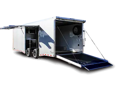 Check out our in stock enclosed cargo trailers for sale